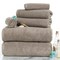 Hastings Home 6-piece 100-percent Cotton Towel Set with 2 Bath Towels, 2 Hand Towels and 2 Washcloths (Taupe) 497493DJW - alternate 1